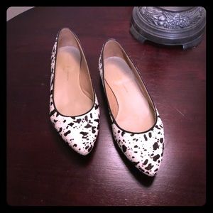 Mercanti Fiorentini Black & White Pony Flats